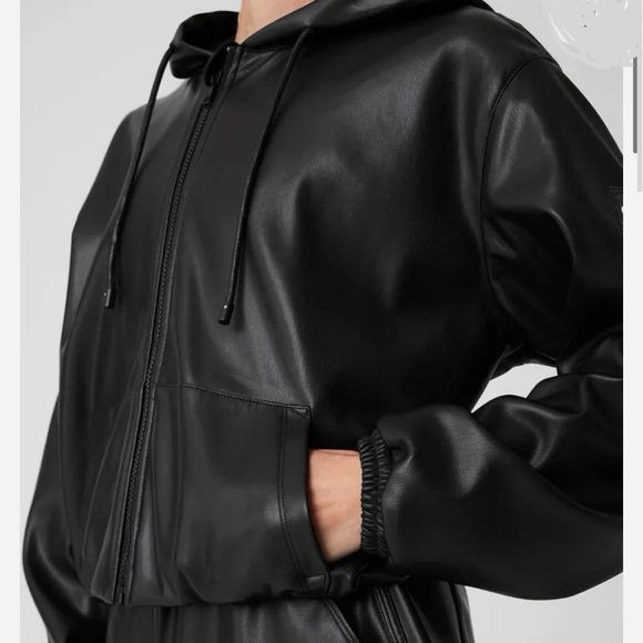 Alo’s Power Hour Vegan Leather Jacket - Picture 3 of 11